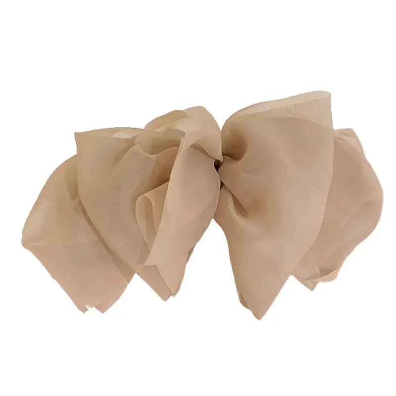 Beige Chiffon Clip Ponytail for Women's Headband 2023 - Image 11