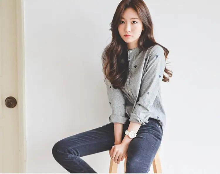 2026 Spring Striped Collar Shirt for Women — feature 10
