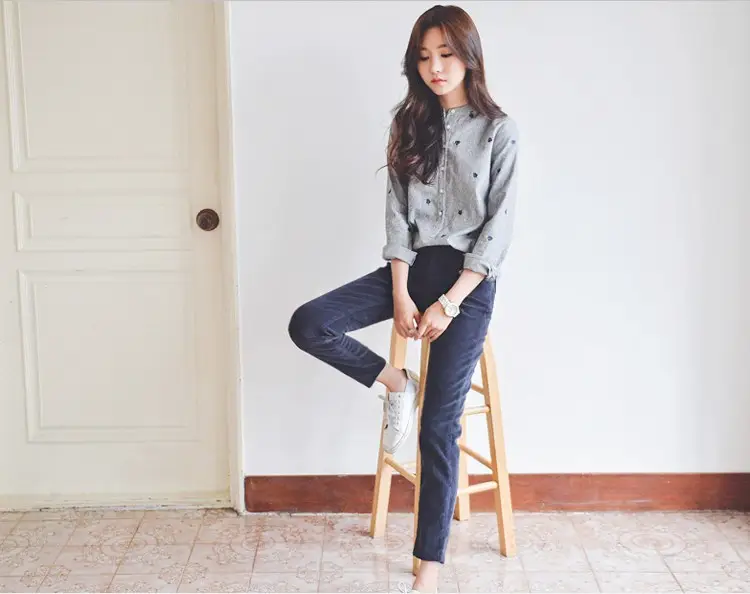2026 Spring Striped Collar Shirt for Women — feature 14