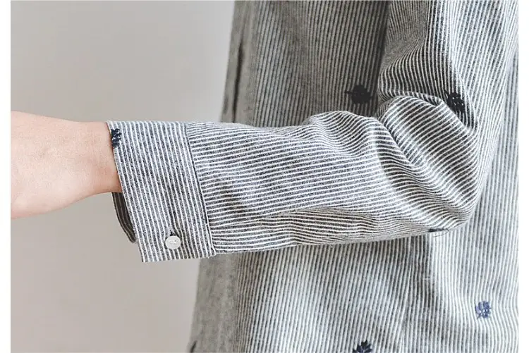 2026 Spring Striped Collar Shirt for Women — feature 18