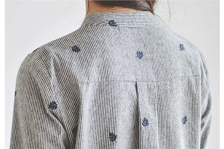 2026 Spring Striped Collar Shirt for Women — feature 19