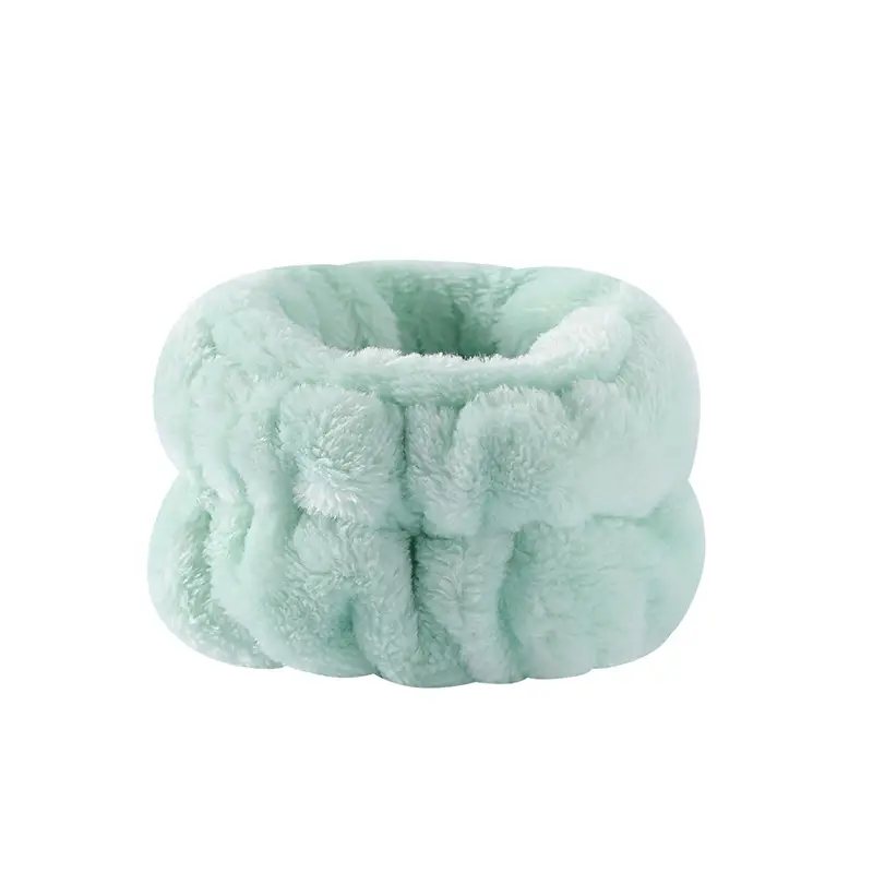 White Plush Wristband Face Wash Holder - Image 2
