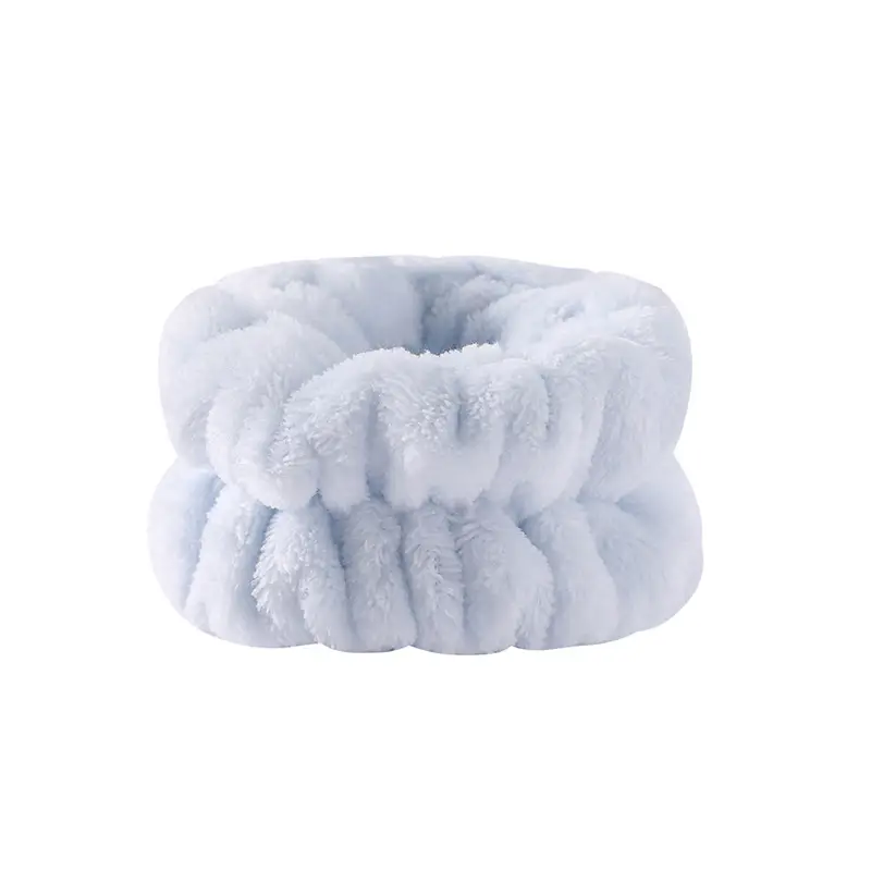 White Plush Wristband Face Wash Holder - Image 3