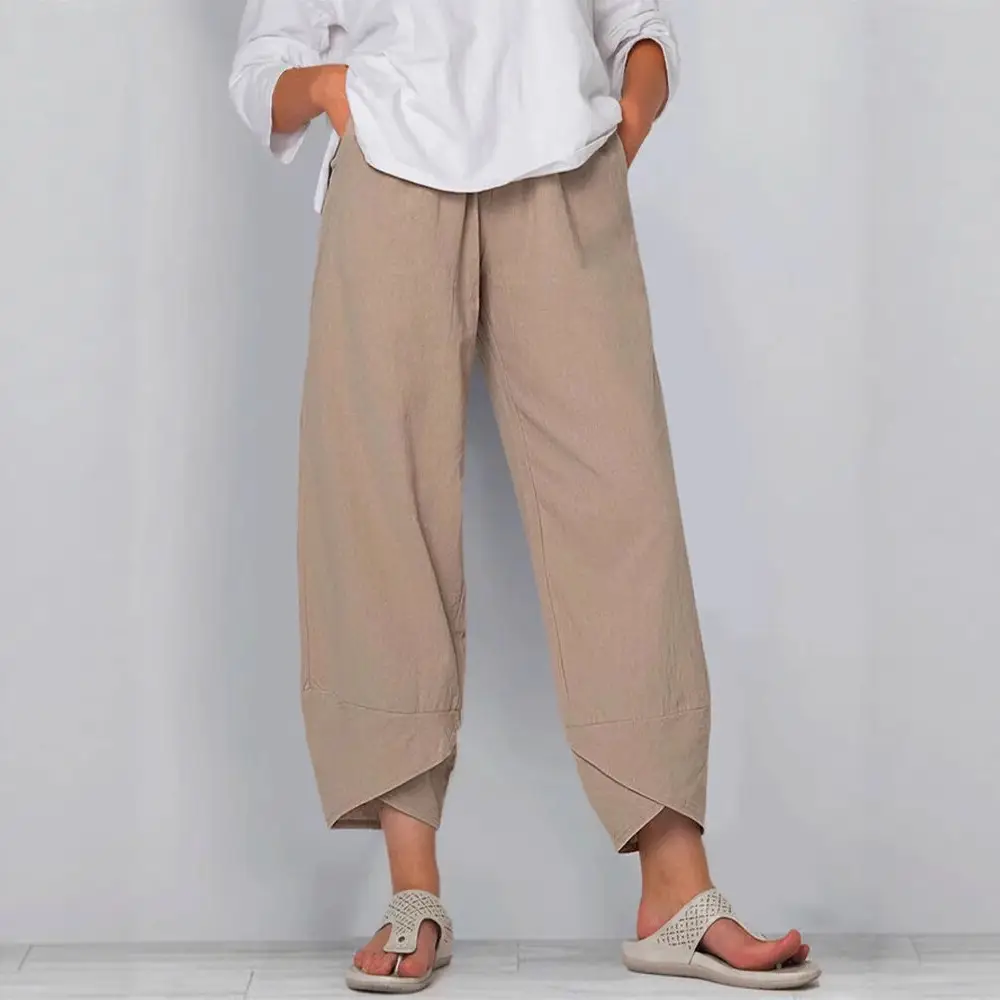 Women's Olive Green Loose Skinny Pants 2023 - Image 12