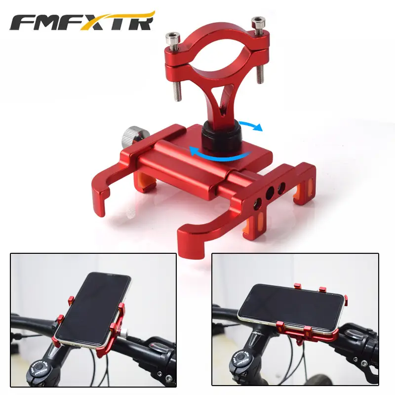 Bicycle mobile phone bracket aluminum alloy shockproof electric car navigation rack mountain bike mobile phone rack accessories cross-border exclusive