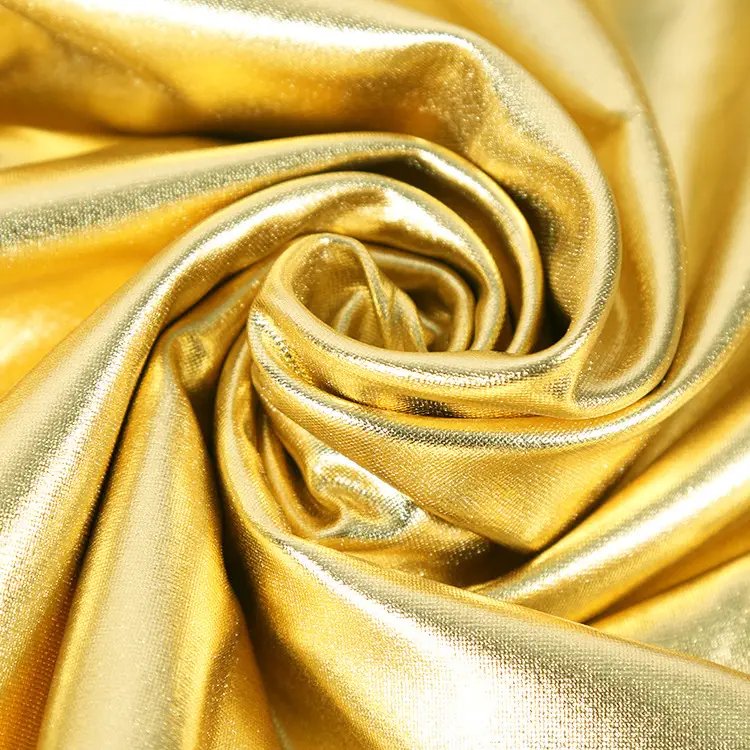 Gold Metallic Reflective Shorts for Women - Image 6