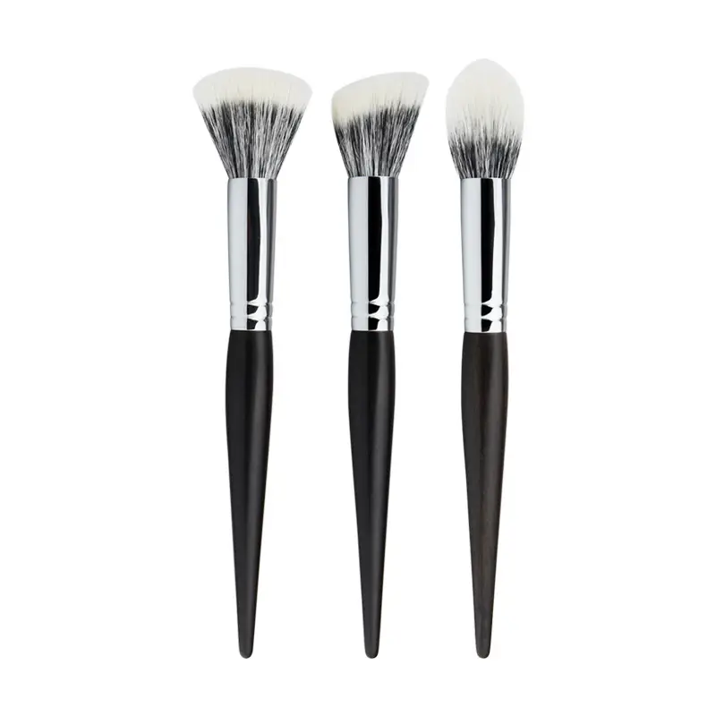 Ebony Copper Dot Blush Brush Fine Light Front Wool Animal Hair - Image 8