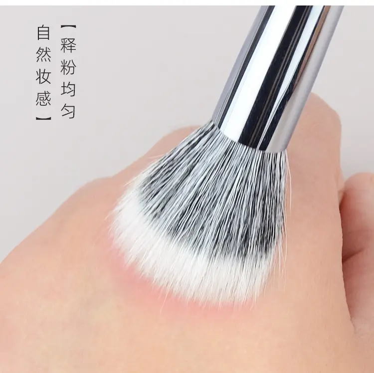 Ebony Copper Dot Blush Brush Fine Light Front Wool Animal Hair — feature 11