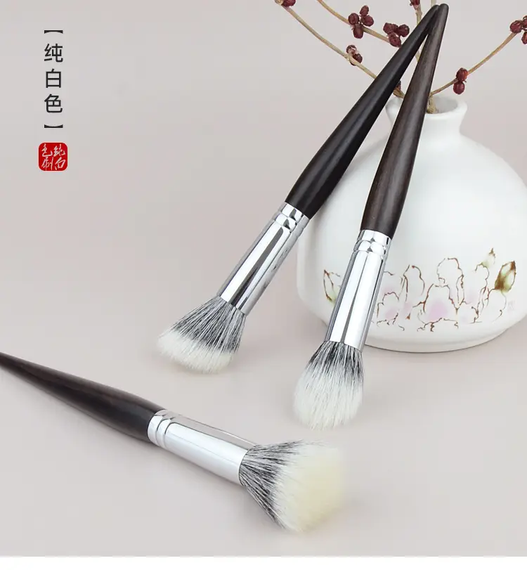 Ebony Copper Dot Blush Brush Fine Light Front Wool Animal Hair — feature 19