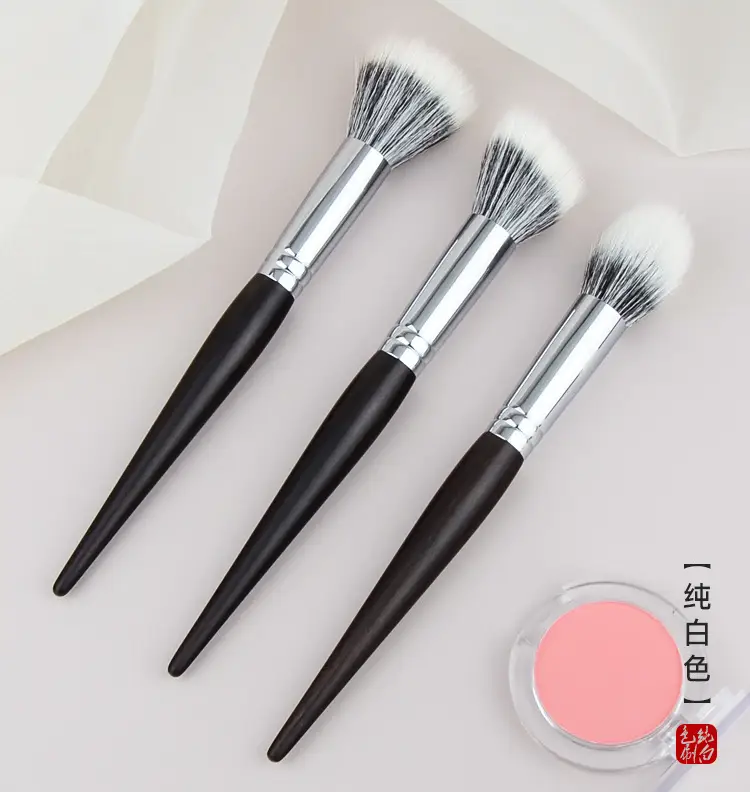 Ebony Copper Dot Blush Brush Fine Light Front Wool Animal Hair — feature 20