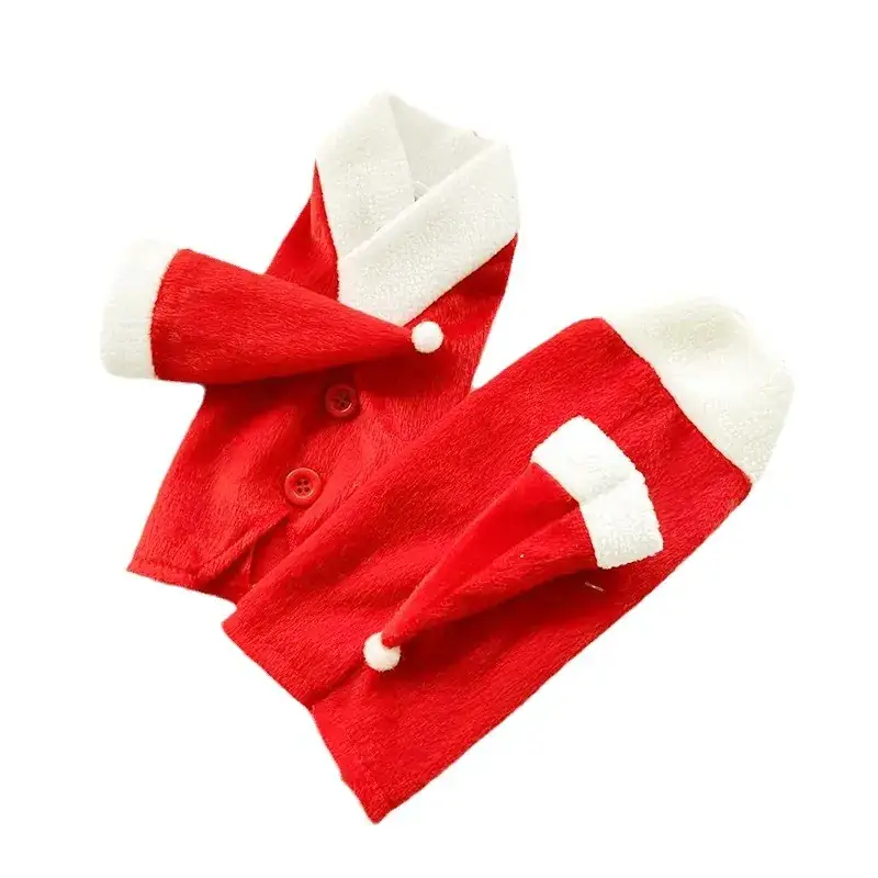 Christmas Red Wine Bottle Set with Hat - Image 6