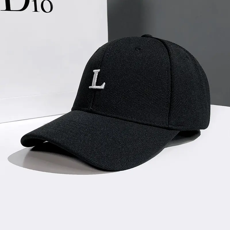 White L-Logo Baseball Cap for Women Men Summer - Image 5