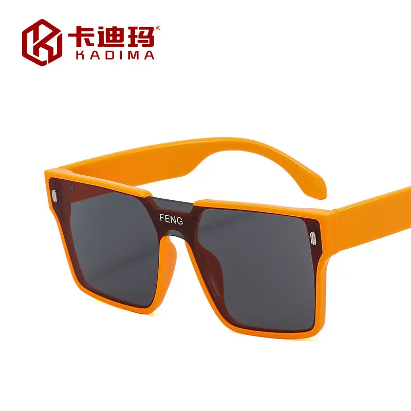 Men Windproof Square Sunglasses Yellow Large Frame - Image 8