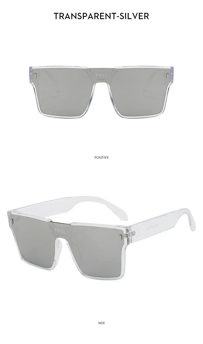 Men Windproof Square Sunglasses Yellow Large Frame — feature 13