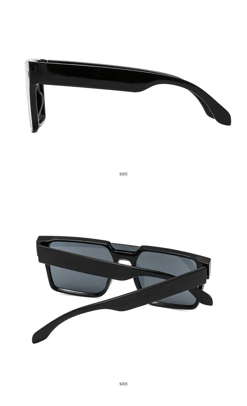 Men Windproof Square Sunglasses Yellow Large Frame — feature 9