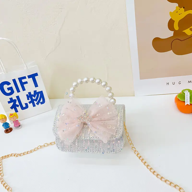 Cute Pearl Bow Shoulder Bag for Girls 2025 - Image 3