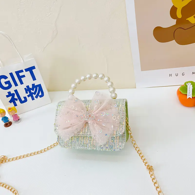 Cute Pearl Bow Shoulder Bag for Girls 2025 - Image 4