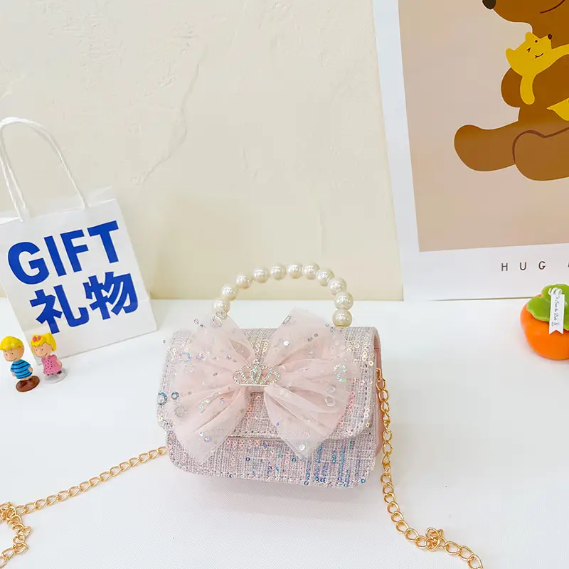 Cute Pearl Bow Shoulder Bag for Girls 2025 - Image 5