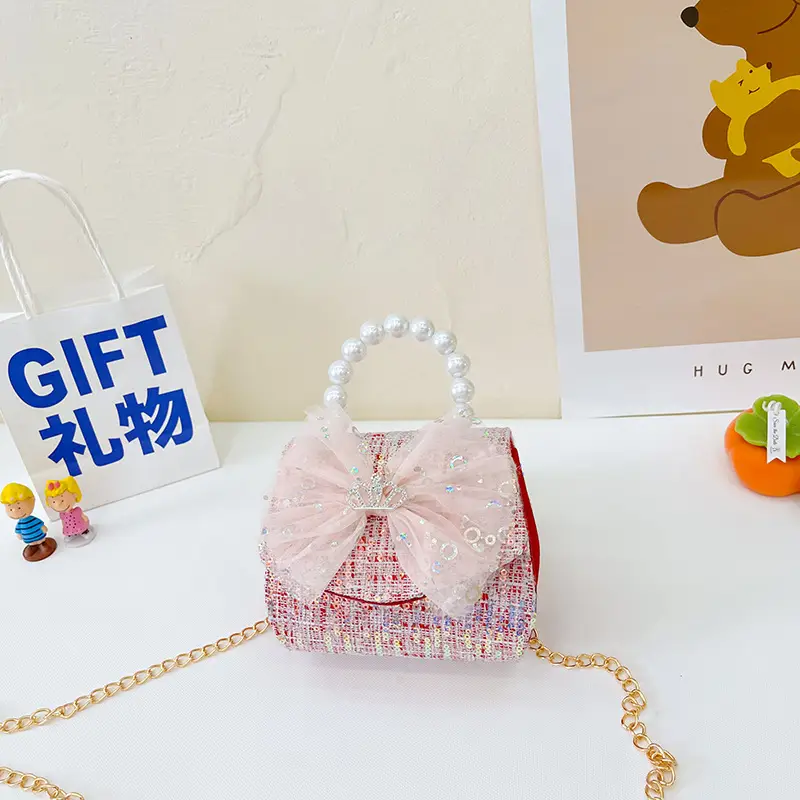 Cute Pearl Bow Shoulder Bag for Girls 2025 - Image 6