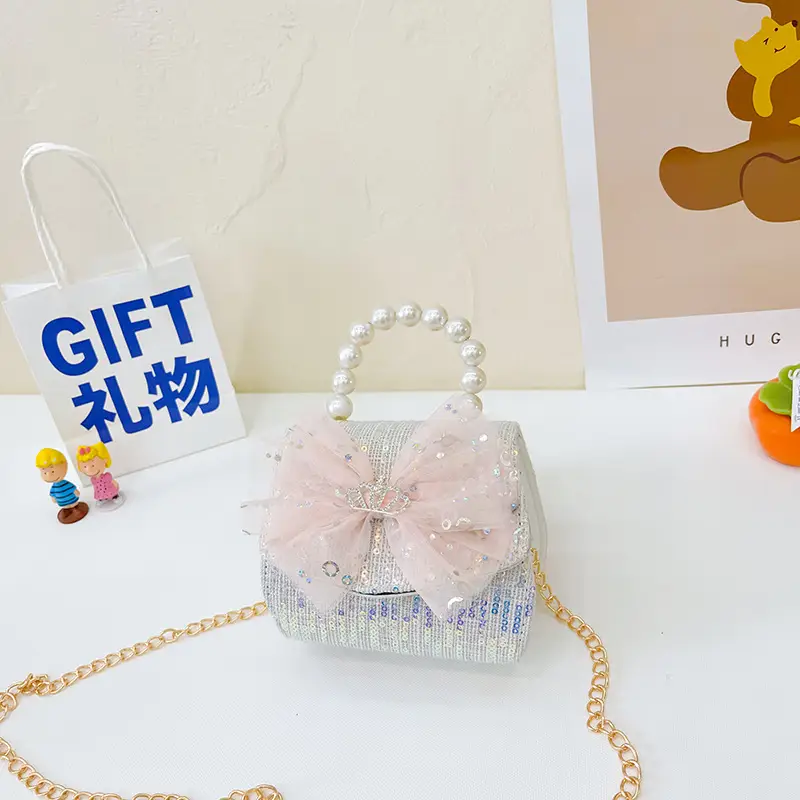 Cute Pearl Bow Shoulder Bag for Girls 2025 - Image 7