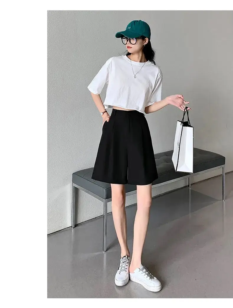 Black High Waist Slimming Shorts for Women Summer 2024 — feature 21