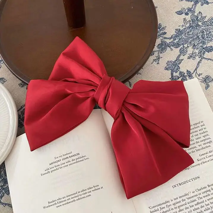 French Chic Satin Bow Hairpin for Women