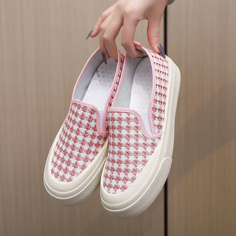 Spring and Autumn Korean Fashion Women's Single Shoes Canvas Shoes Casual and Comfortable Slip-On Lazy Student Shoes Manufacturer Wholesale Breathable - Image 2