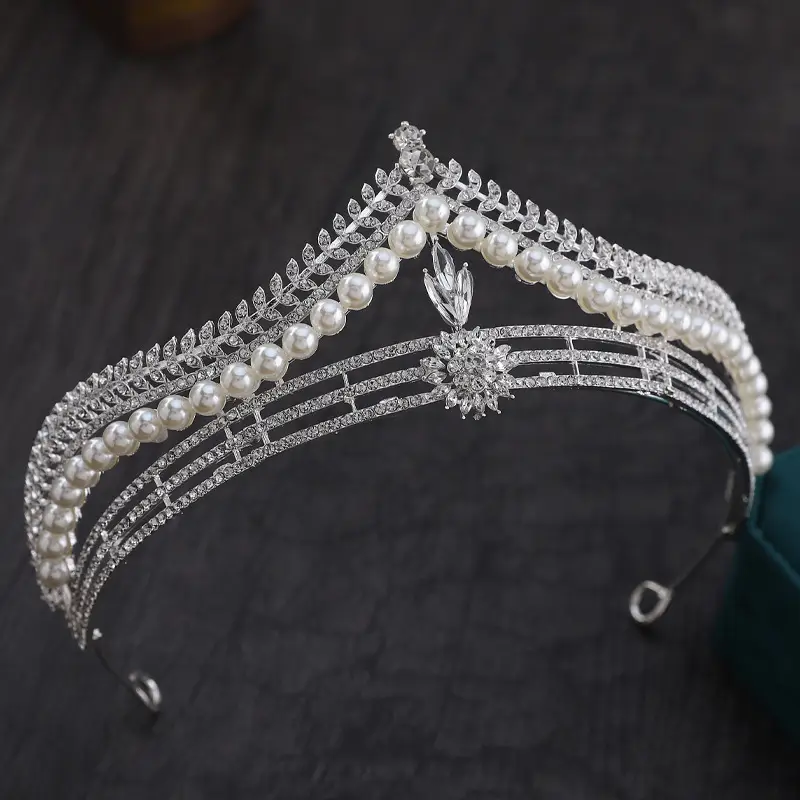 Luxury Pearl Crown for Bridal & Birthday Wear