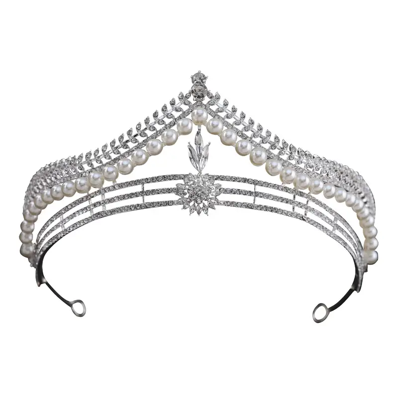 Luxury Pearl Crown for Bridal & Birthday Wear