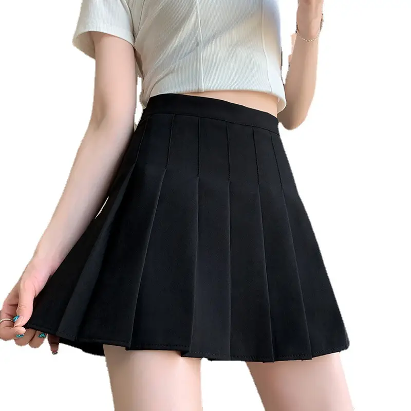 High Waist Pleated Skirt for Women Brown - Image 13