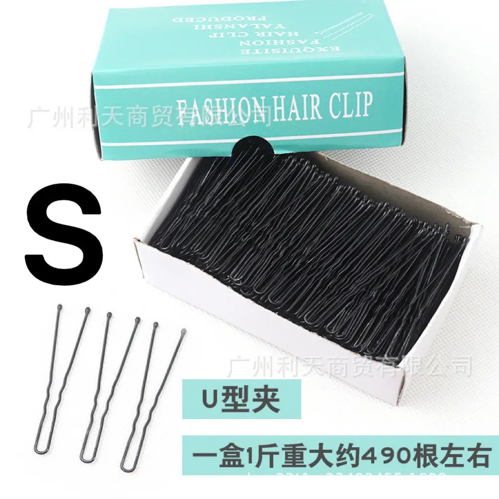 U-Shaped Hairpin Black 6cm Large Hair Evening Styling - Image 3