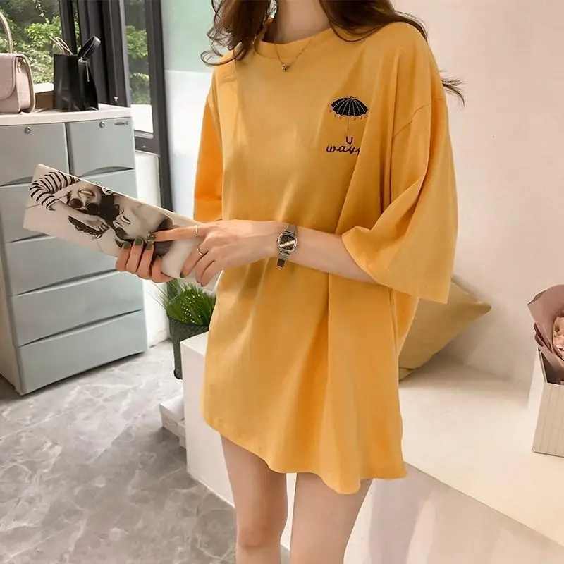 Maternity T-shirt Purple Korean Style Short Sleeve - Image 8