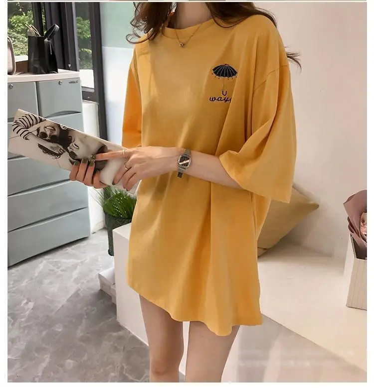 Maternity T-shirt Purple Korean Style Short Sleeve — feature 11