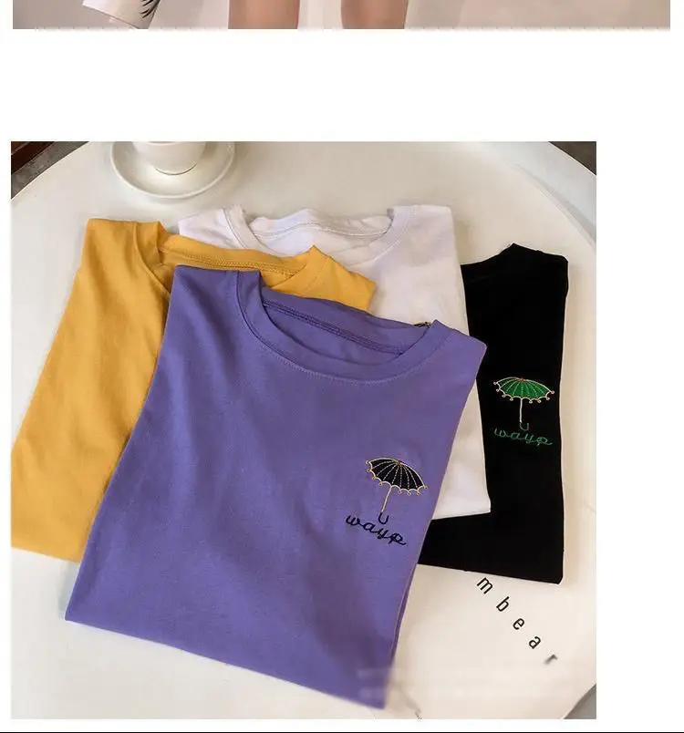 Maternity T-shirt Purple Korean Style Short Sleeve — feature 8