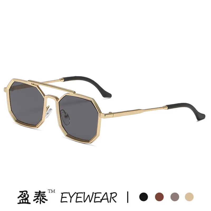 Gold Black Steampunk Sunglasses for Men