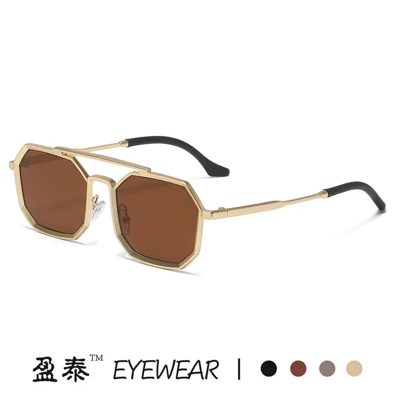 Gold Black Steampunk Sunglasses for Men