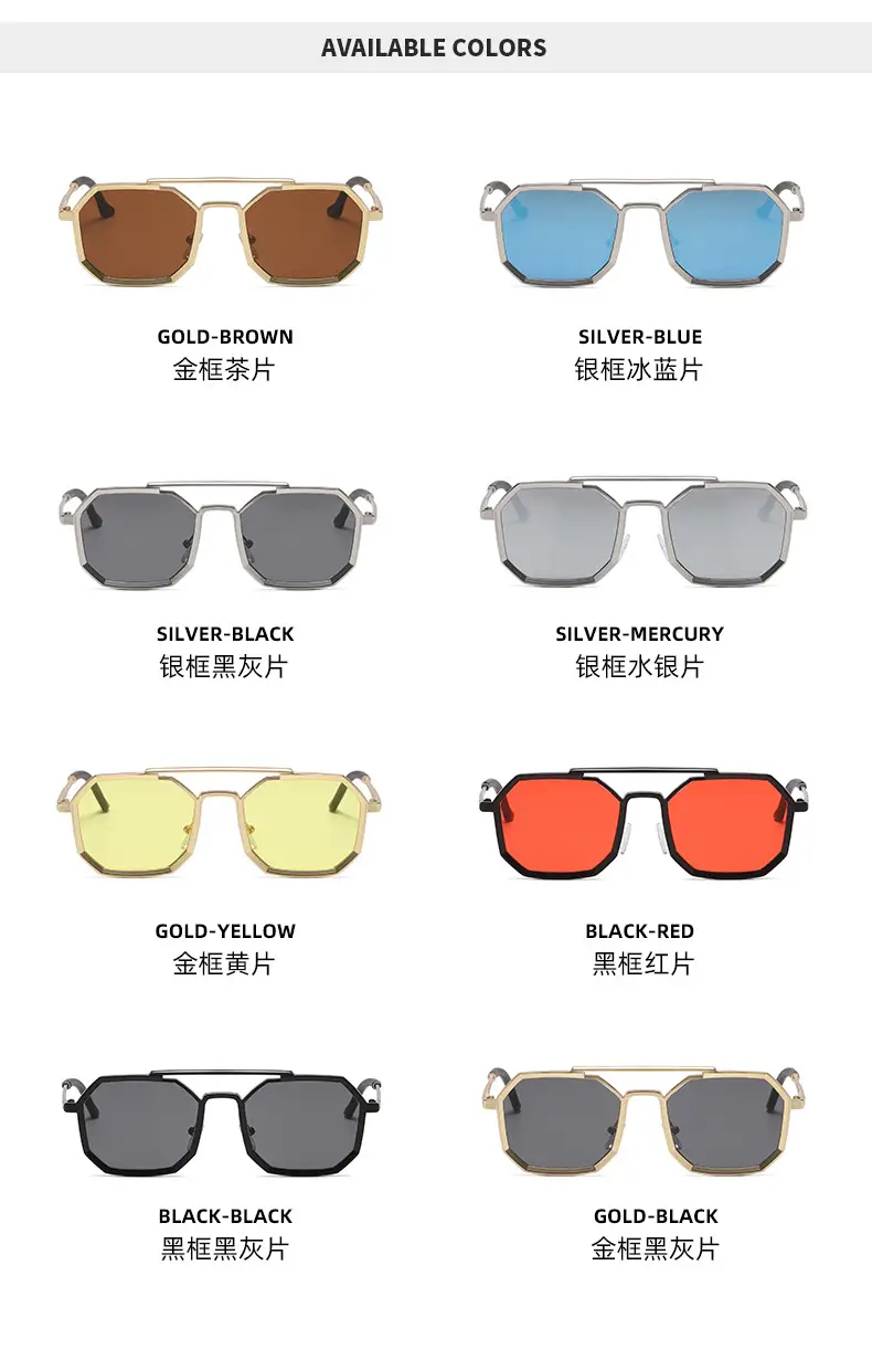 Gold Black Steampunk Sunglasses for Men — feature 13