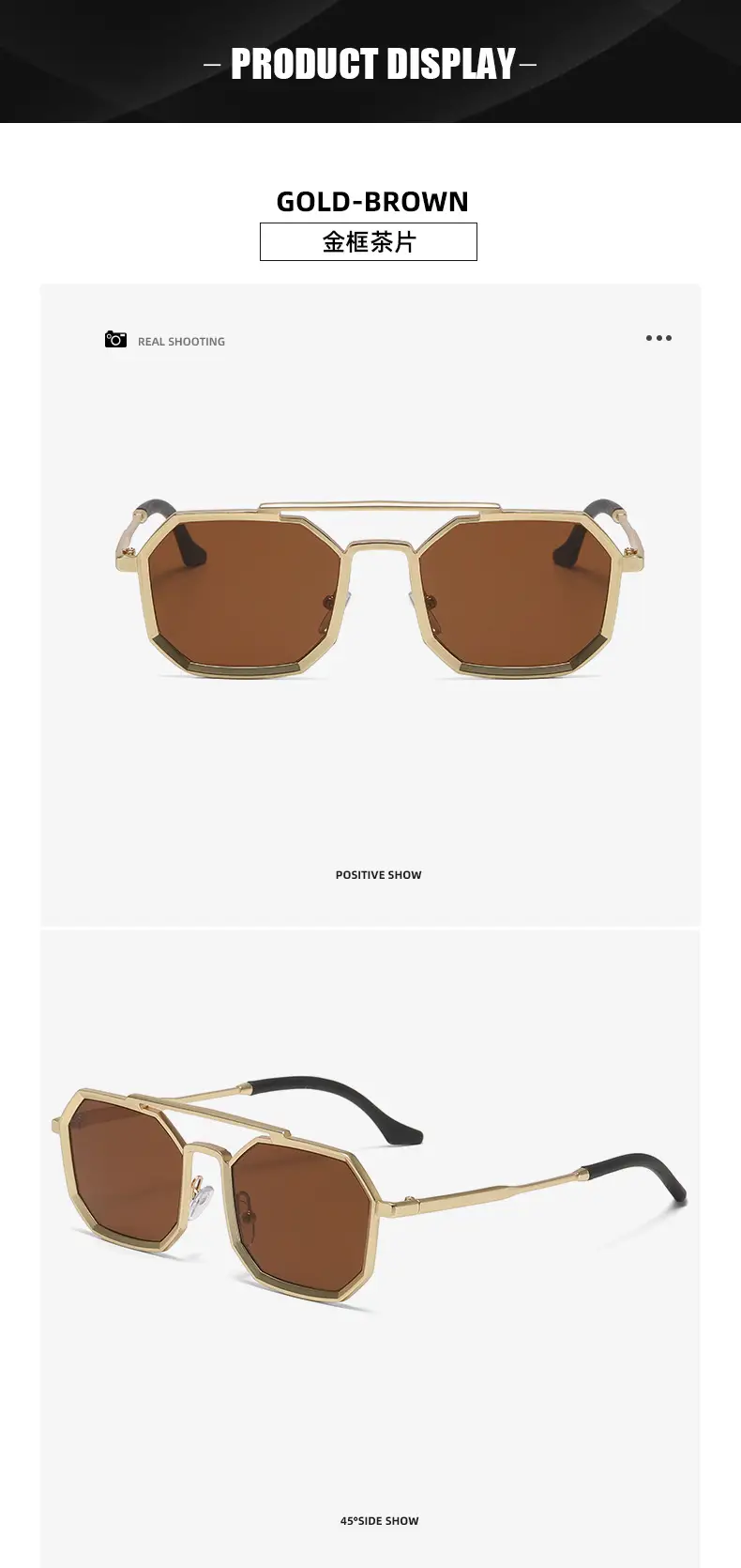 Gold Black Steampunk Sunglasses for Men — feature 15
