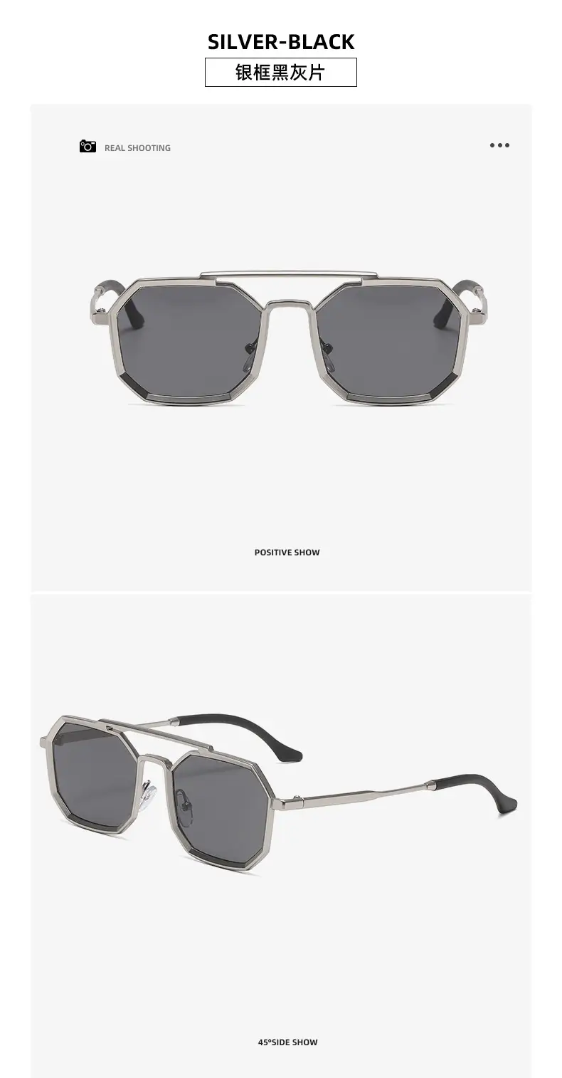 Gold Black Steampunk Sunglasses for Men — feature 17
