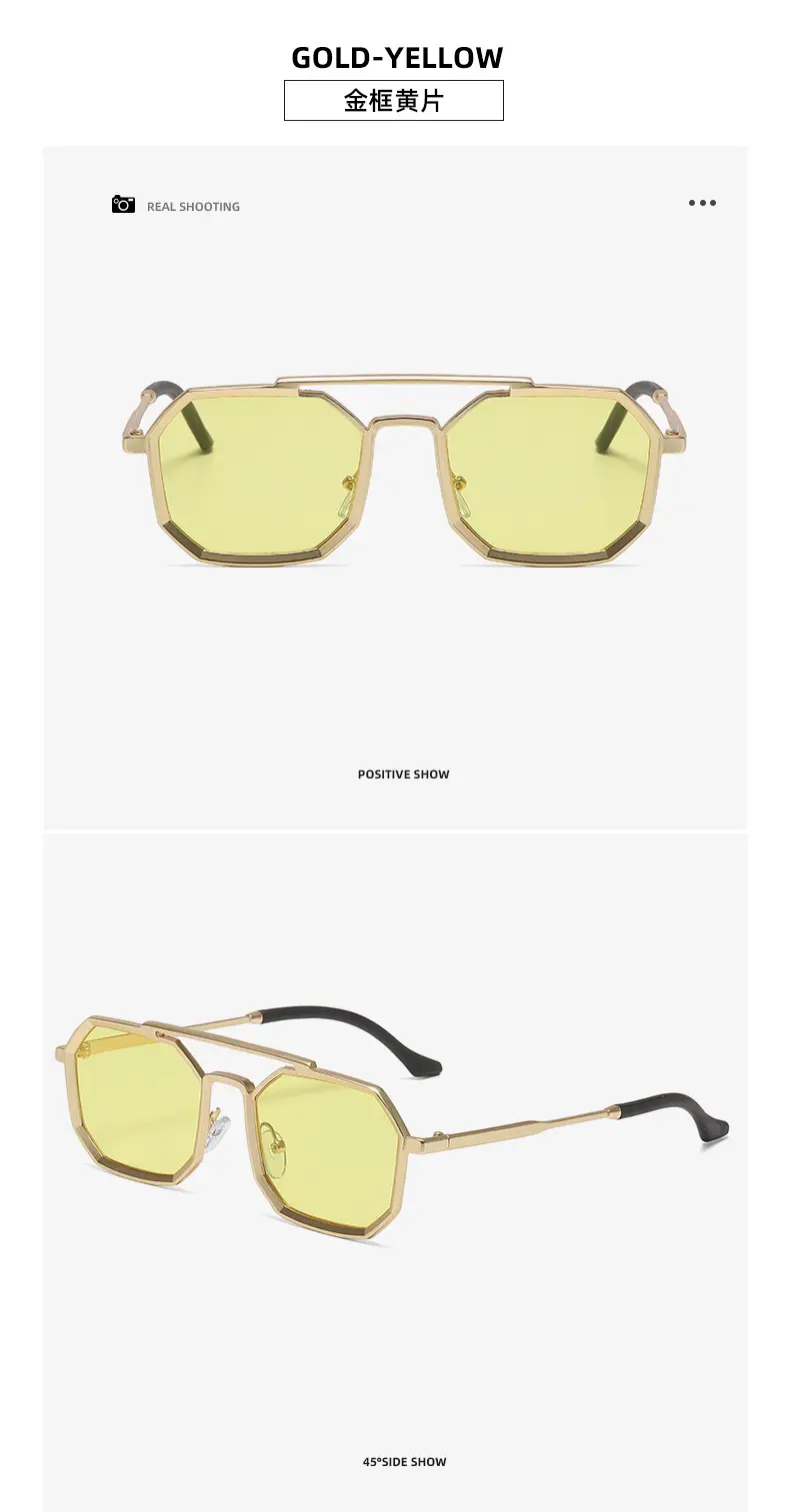Gold Black Steampunk Sunglasses for Men — feature 19