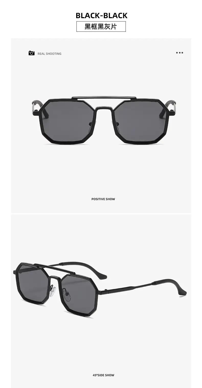 Gold Black Steampunk Sunglasses for Men — feature 21