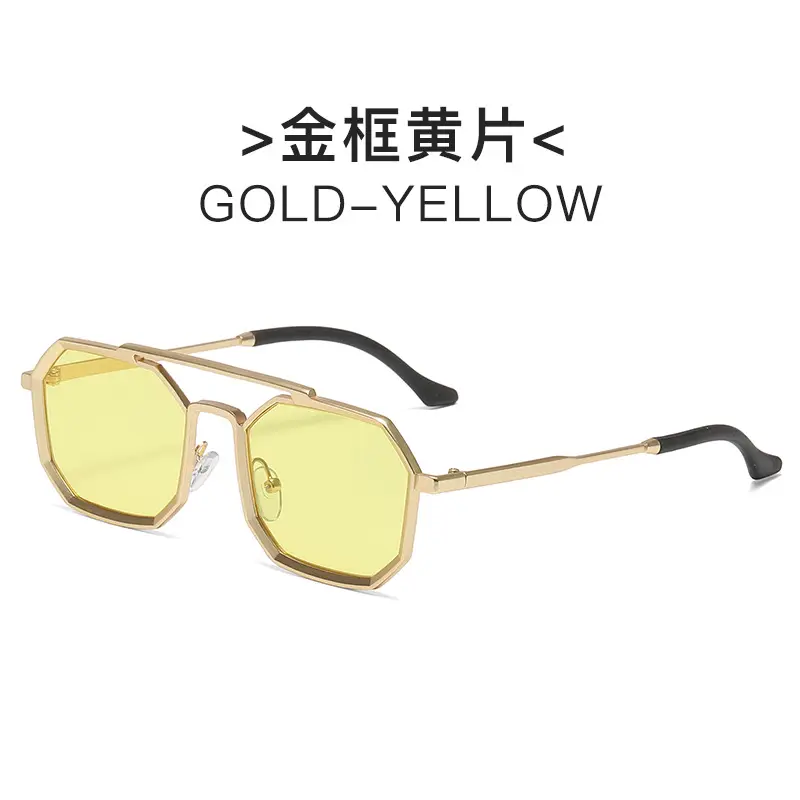 Gold Black Steampunk Sunglasses for Men