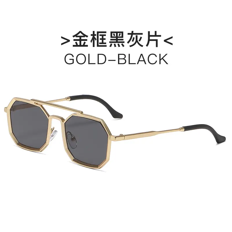 Gold Black Steampunk Sunglasses for Men