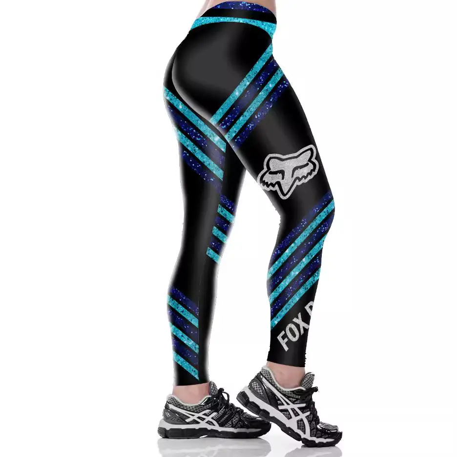 Sexy Hip-Lifting Yoga Pants for Women with Red & Silver Design - Image 26