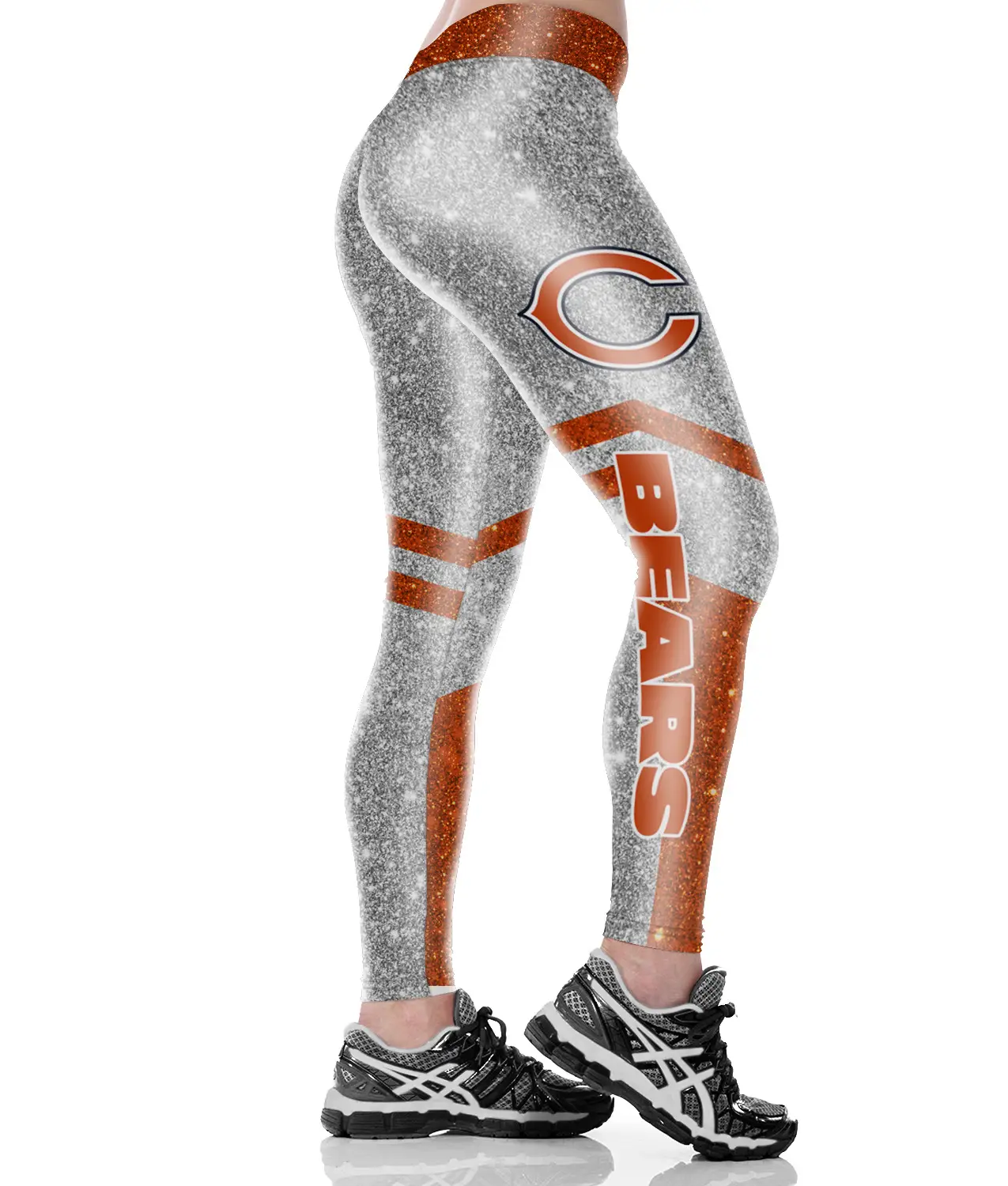 Sexy Hip-Lifting Yoga Pants for Women with Red & Silver Design - Image 3