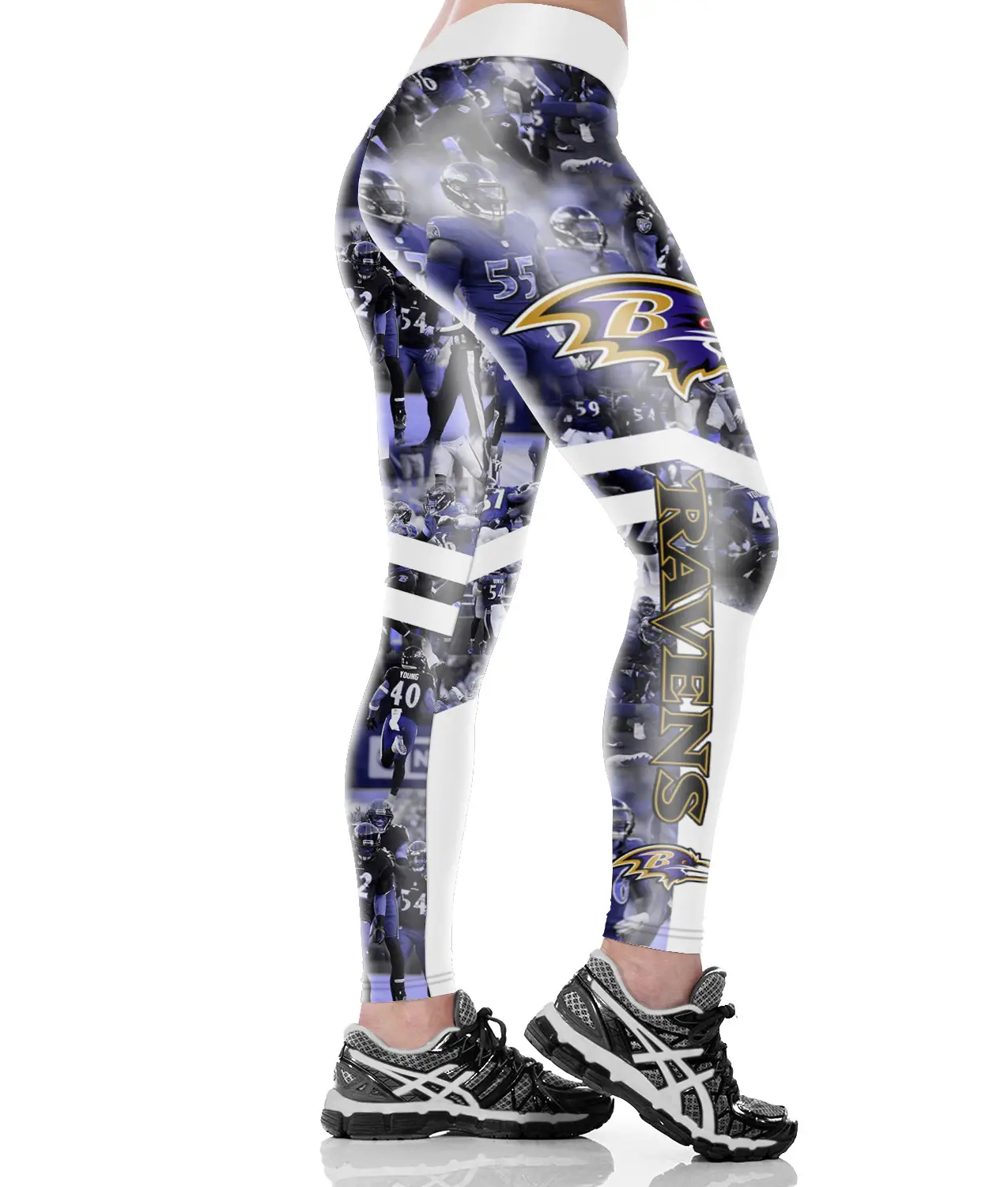 Sexy Hip-Lifting Yoga Pants for Women with Red & Silver Design - Image 4