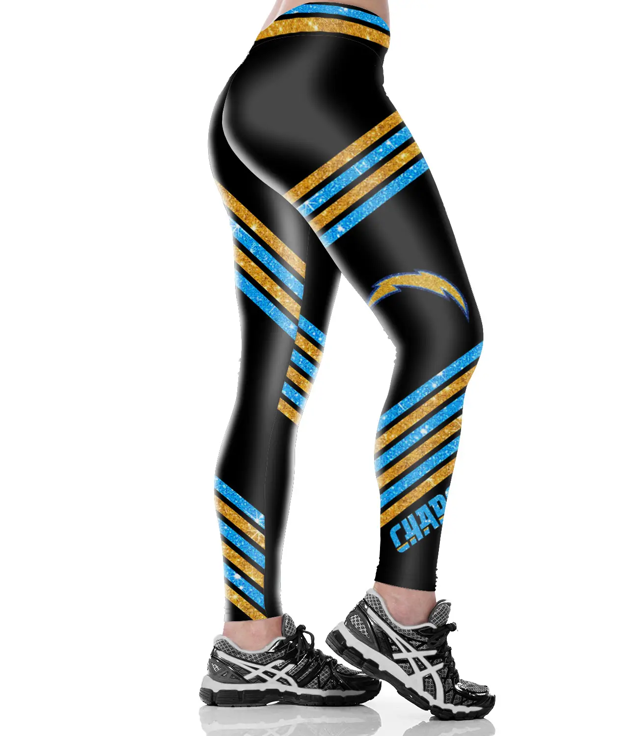 Sexy Hip-Lifting Yoga Pants for Women with Red & Silver Design - Image 5