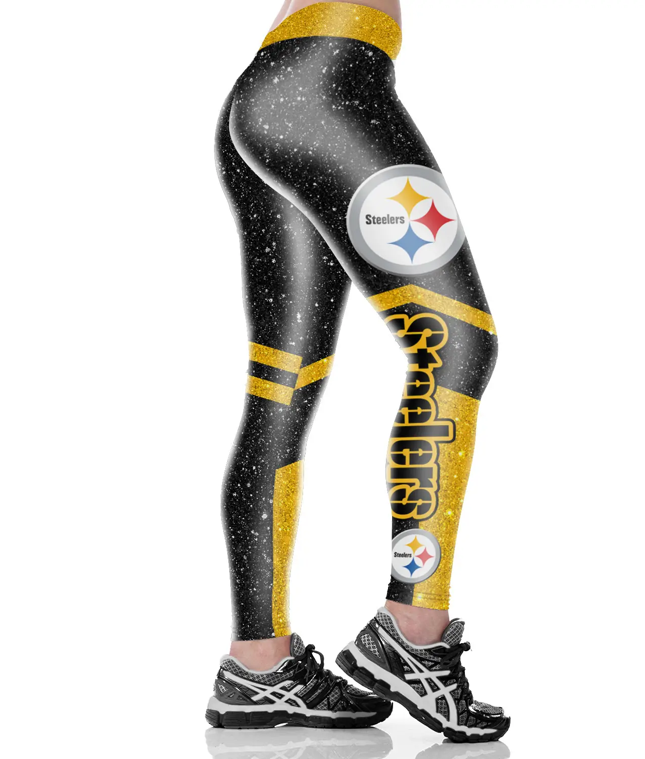 Sexy Hip-Lifting Yoga Pants for Women with Red & Silver Design - Image 8