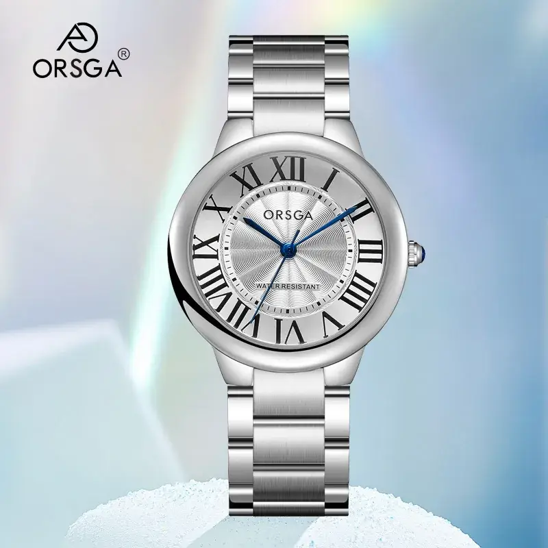 Women's Rome Design Quartz Watch Black Leather Strap - Image 3