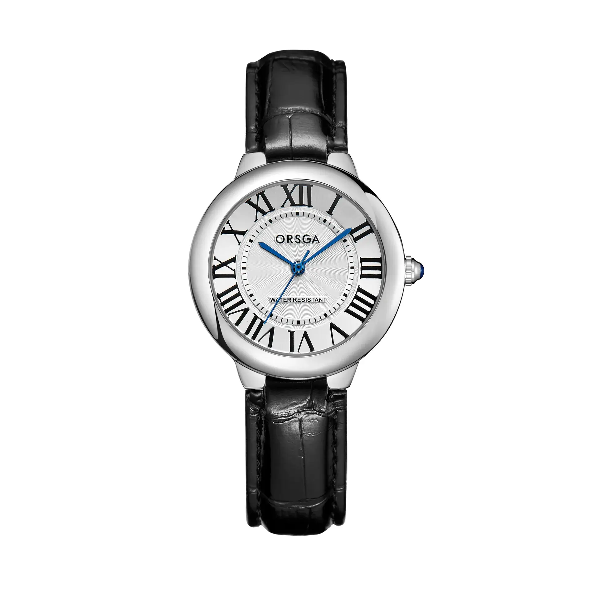 Women's Rome Design Quartz Watch Black Leather Strap - Image 2